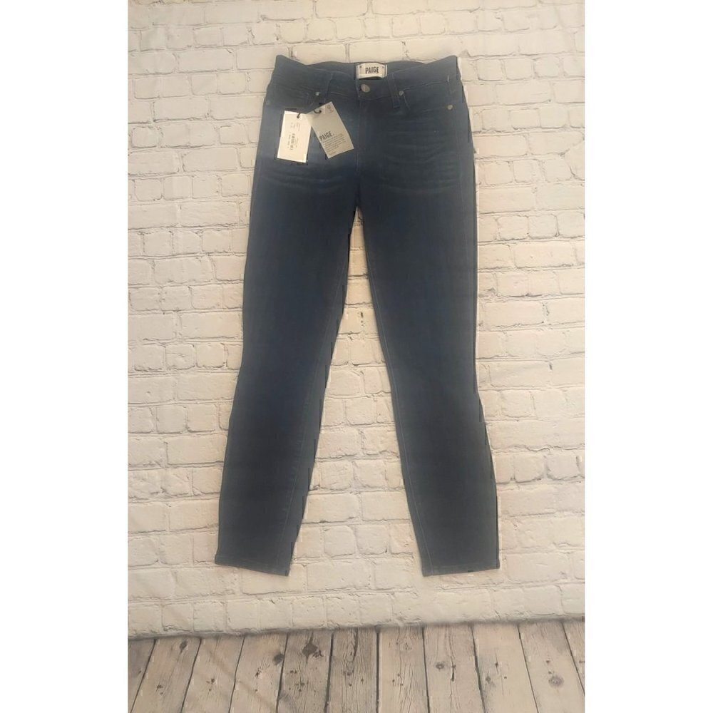 PAIGE Women's Verdugo Crop Mid Rise Ultra Skinny in Dolphin/NWT, Size 25